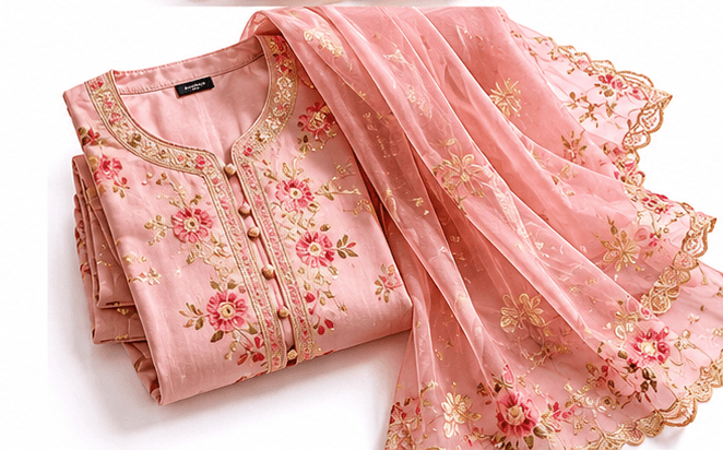 Silk Dupatta Set